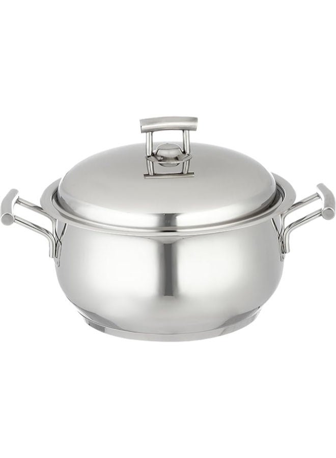 Aboud 18/10 Stainless Steel Steel Bombe Set 16,18,20,22,28 cm -Silver - Image 2